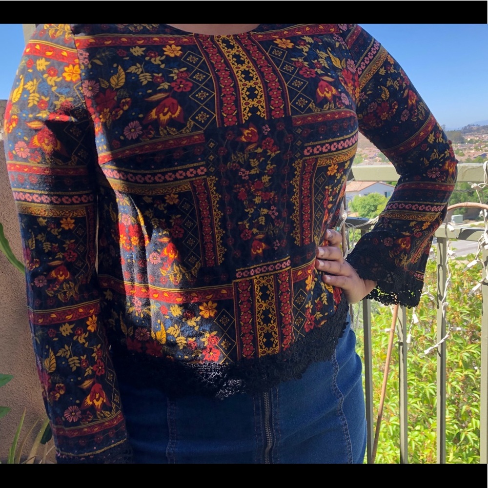 H & M Coachella Floral Blouse.